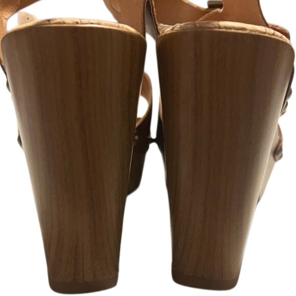 Kork by Kork Ease Desiree Tan Vegan Buckle Platform Heels Size 7 NWT - Picture 6 of 10